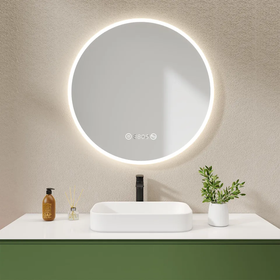 emke-olm08-miroir-lumineux-rond-led-80-cm-antibu-e-horloge image 1