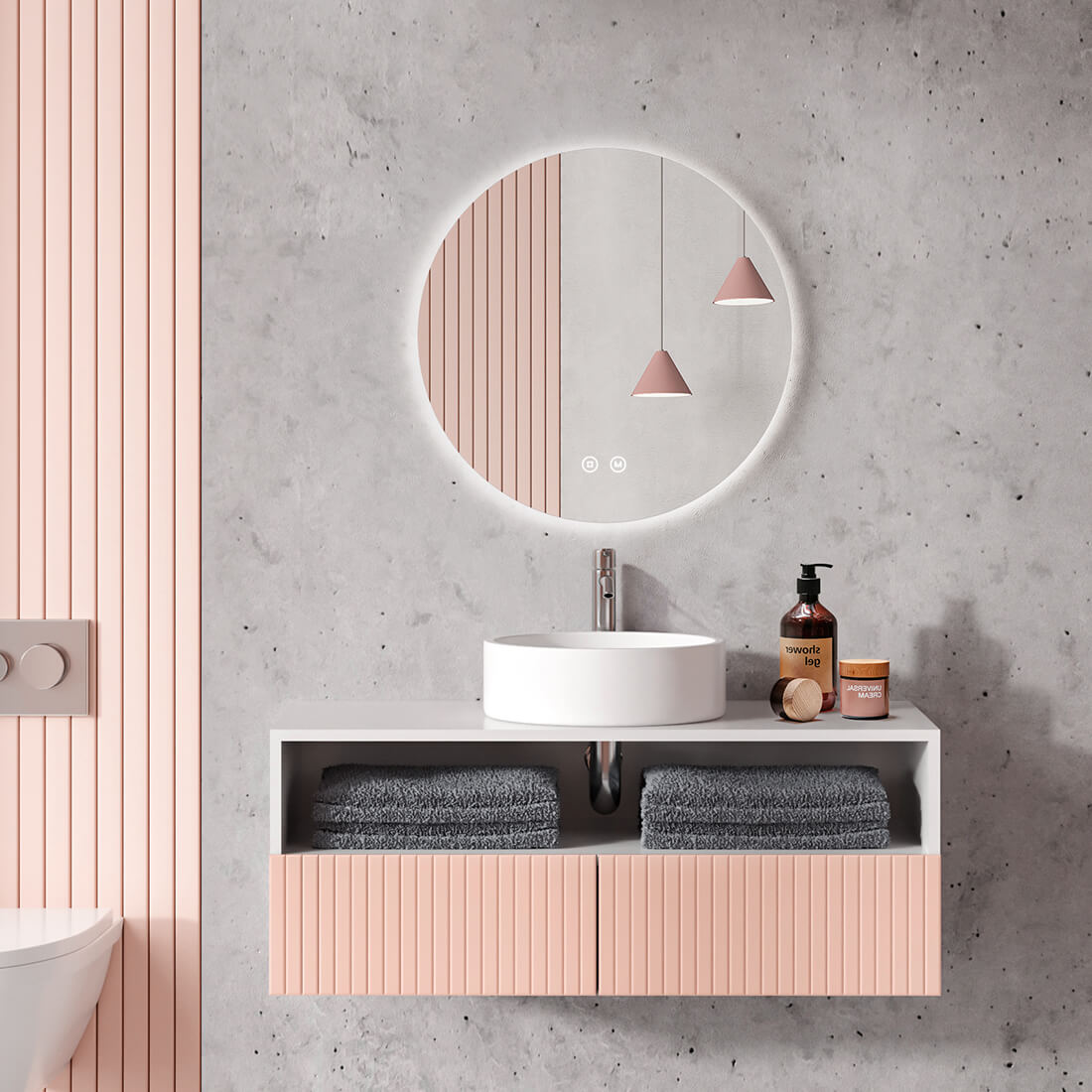 emke-olm03-miroir-led-salle-de-bain-rond-80-cm-tactile-3-couleurs image 5
