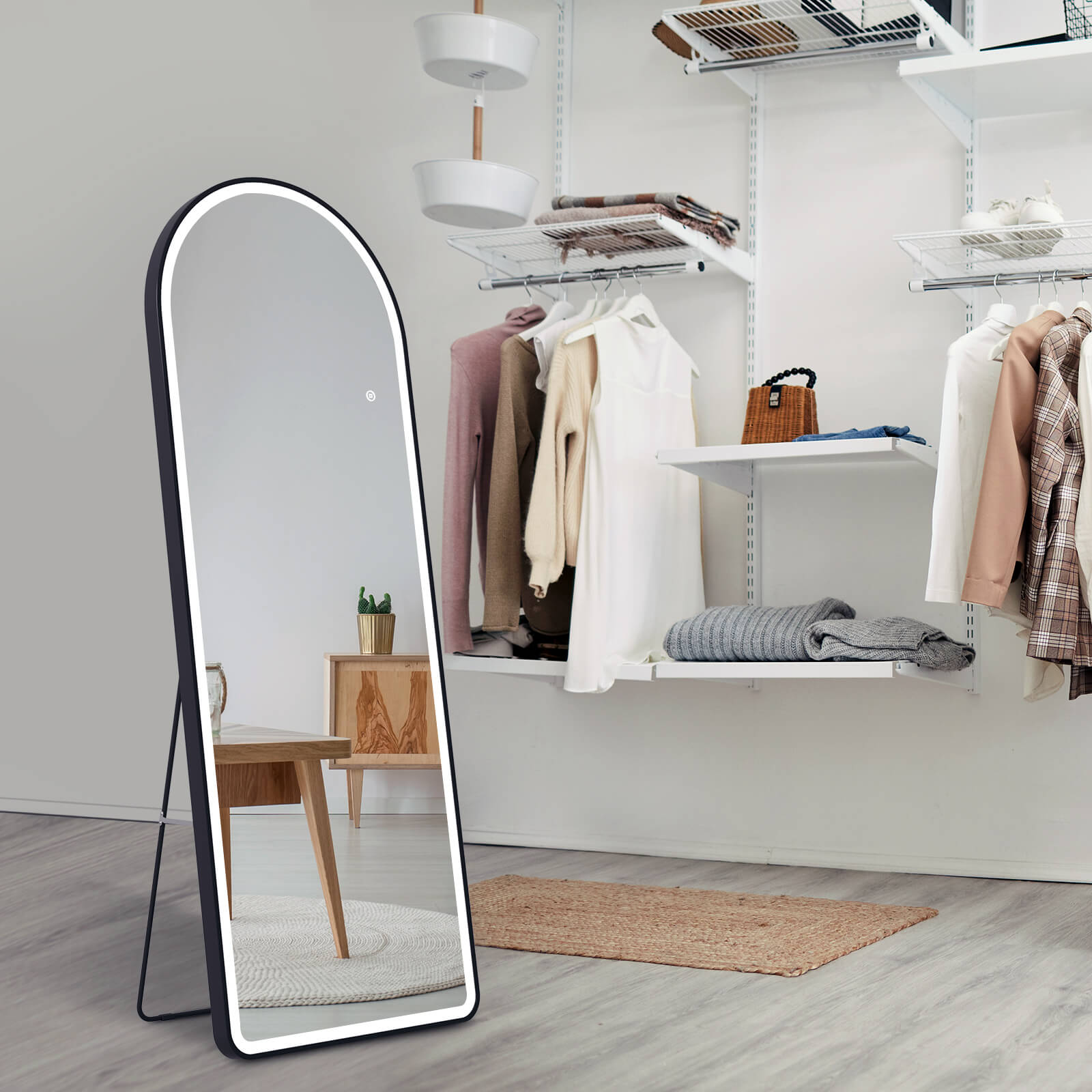 emke-miroir-sur-pied-fm06-miroir-led-noir-160x60 image 5