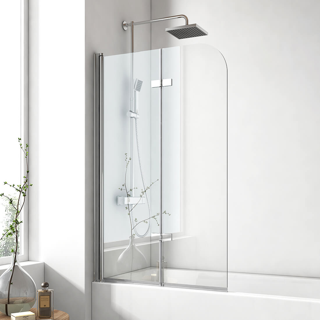 emke-pare-baignoire-2-volets-100-cm-noir-verre-6-mm image 1