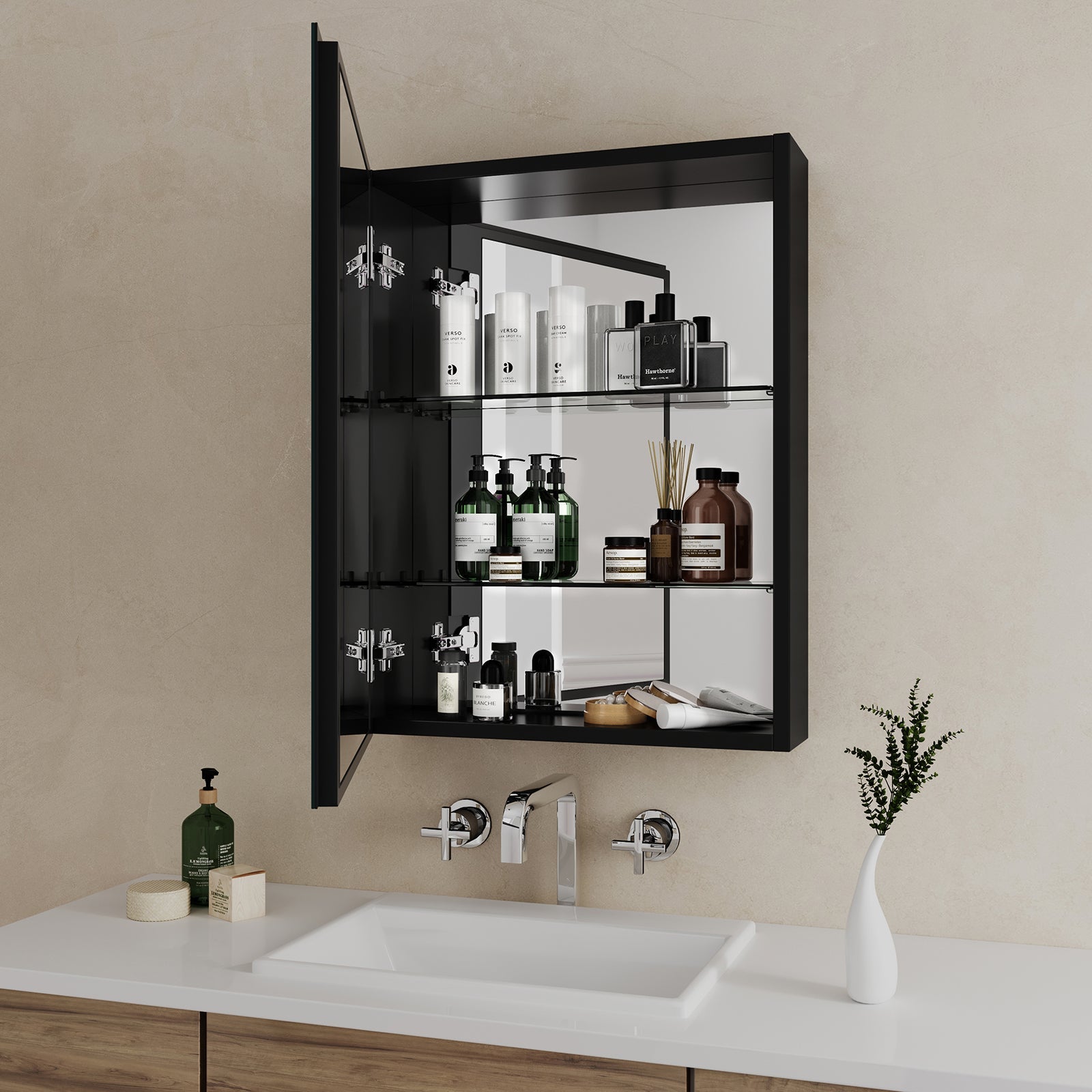 emke-mc5-armoire-murale-salle-de-bain-50x65-cm-noir image 4