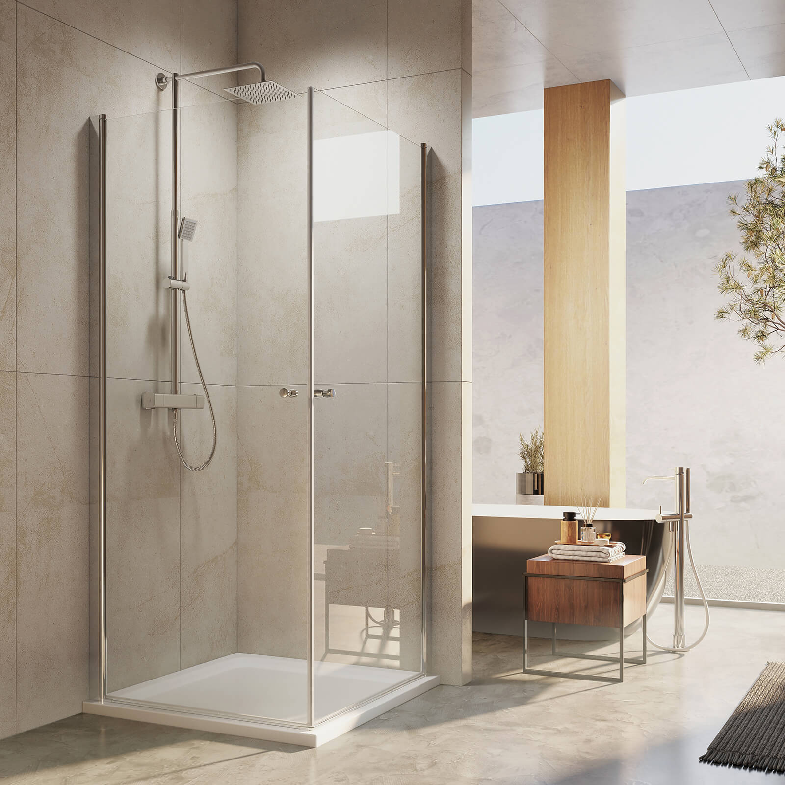 emke-cabine-de-douche-angle-80x185cm-double-porte image 1