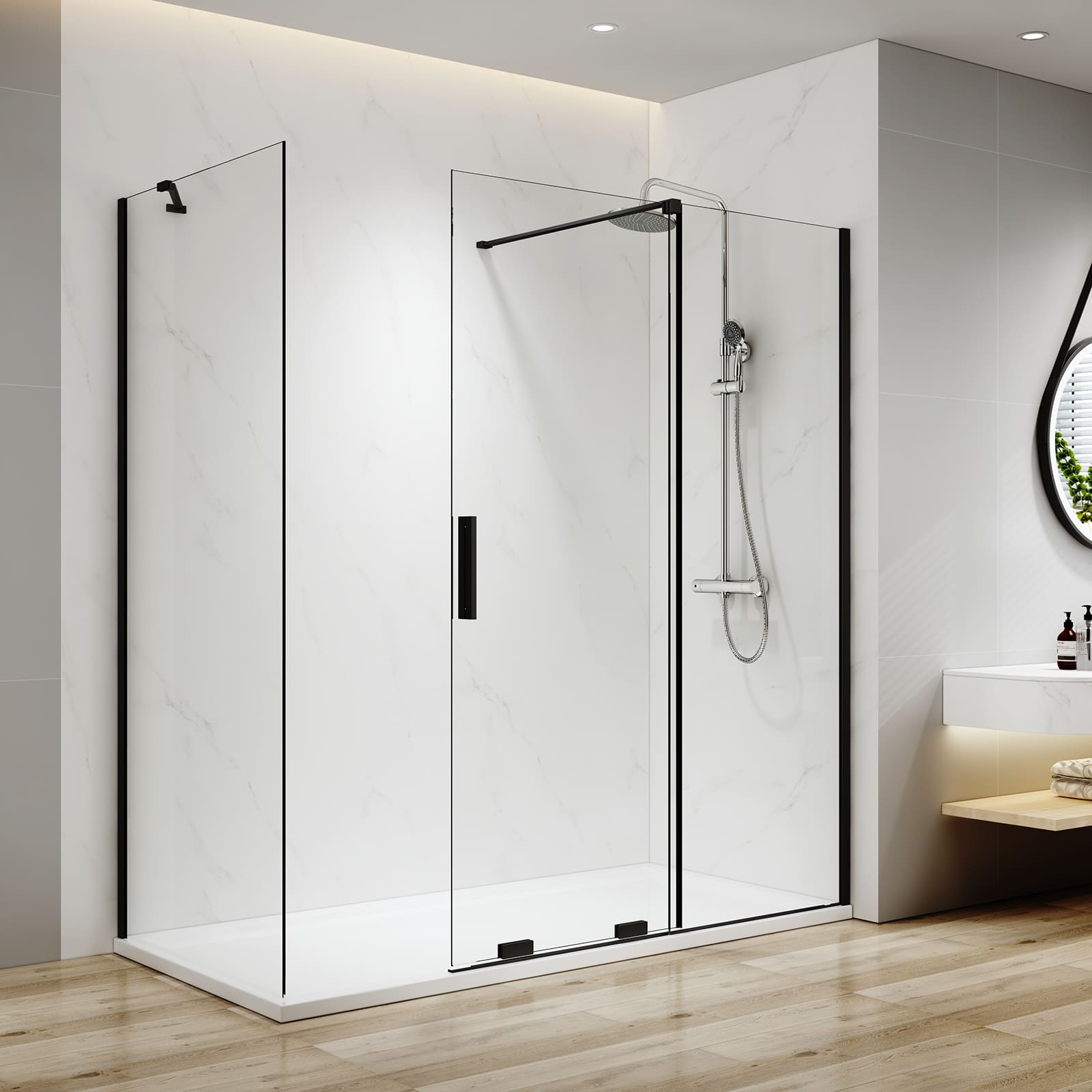 emke-cabine-douche-coulissante-noir-120-90-verre-8mm image 3