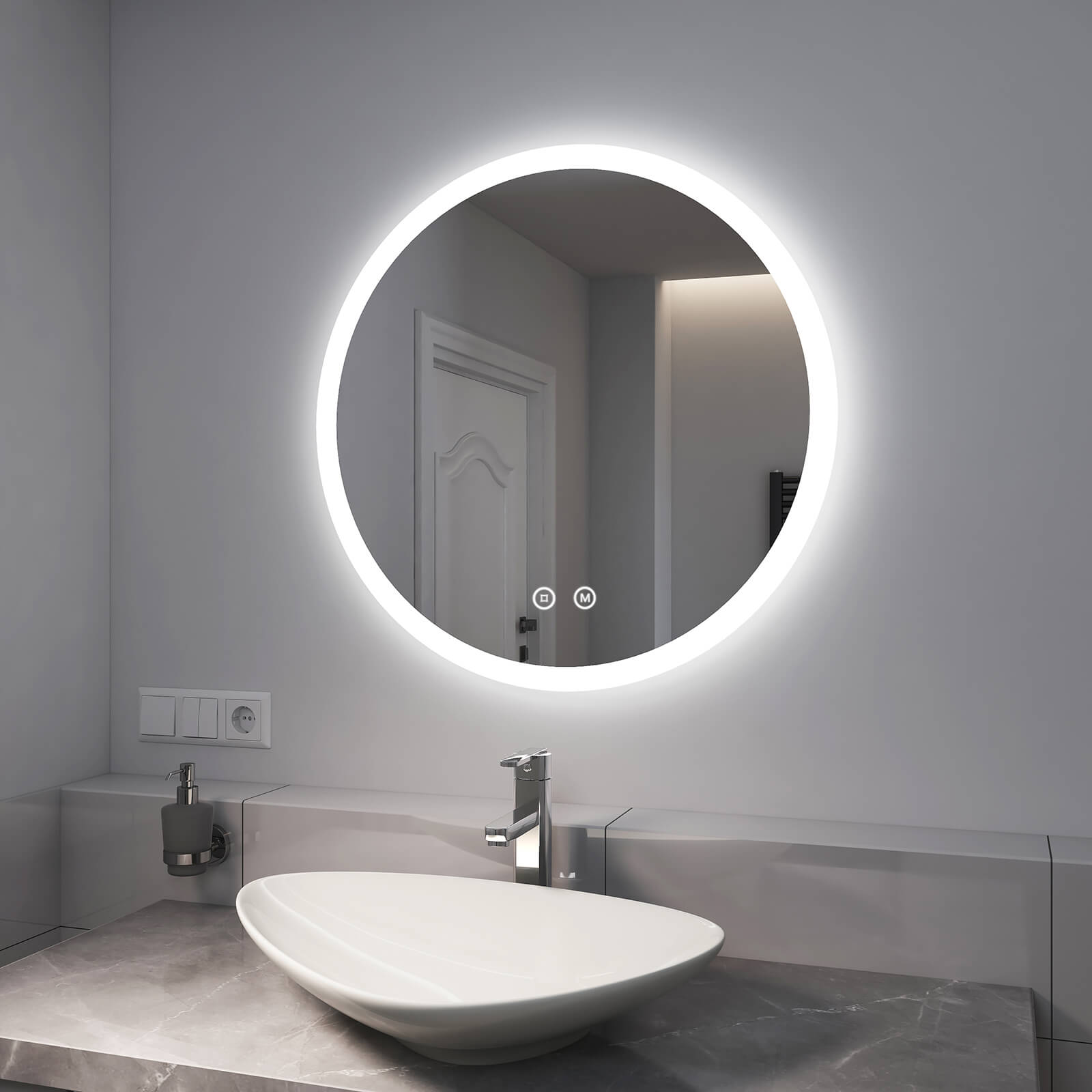 emke-olm01-miroir-rond-led-80cm-tactile-anti-bu-e image 2