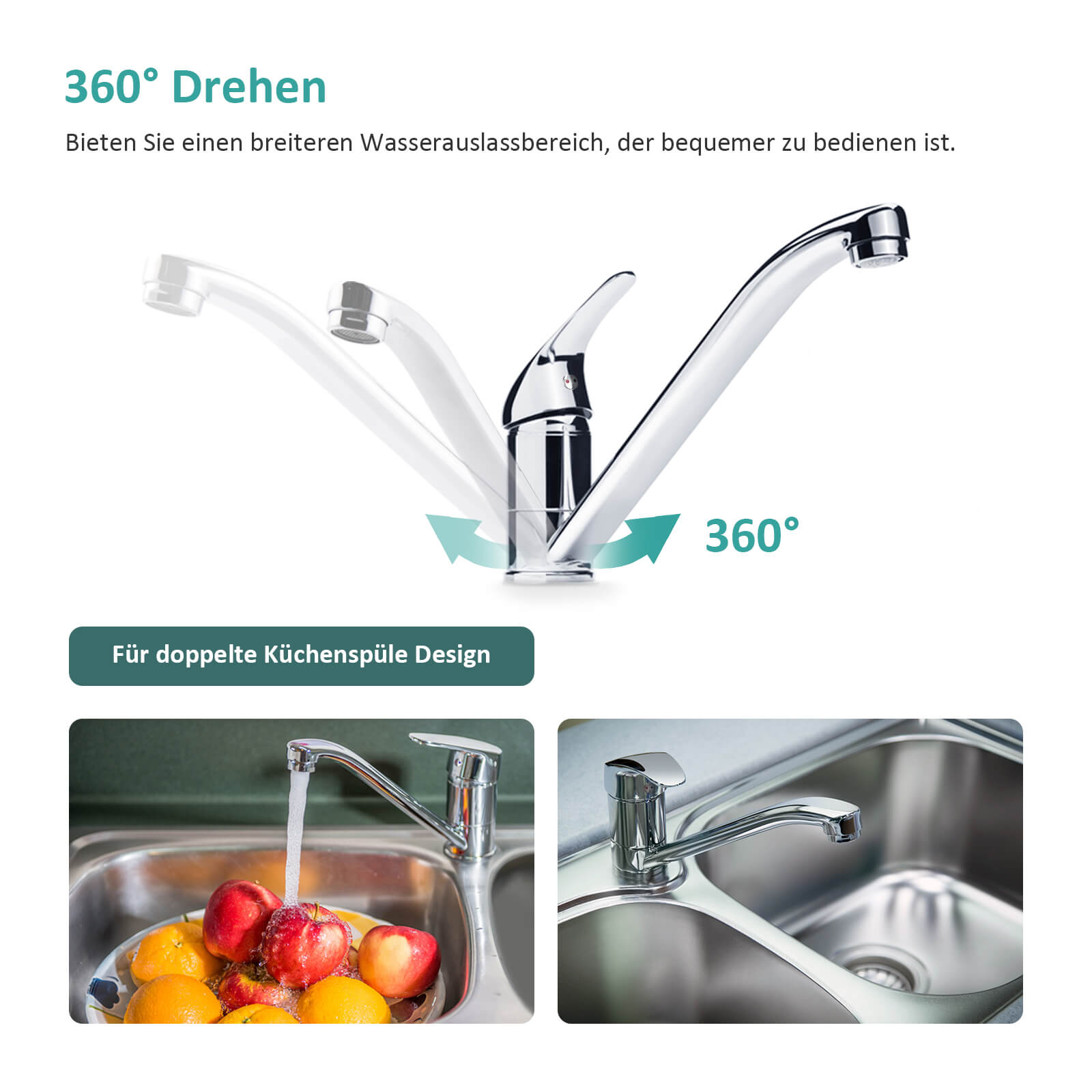 emke-f02-robinetterie-mitigeur-cuisine-chrom-360 image 2