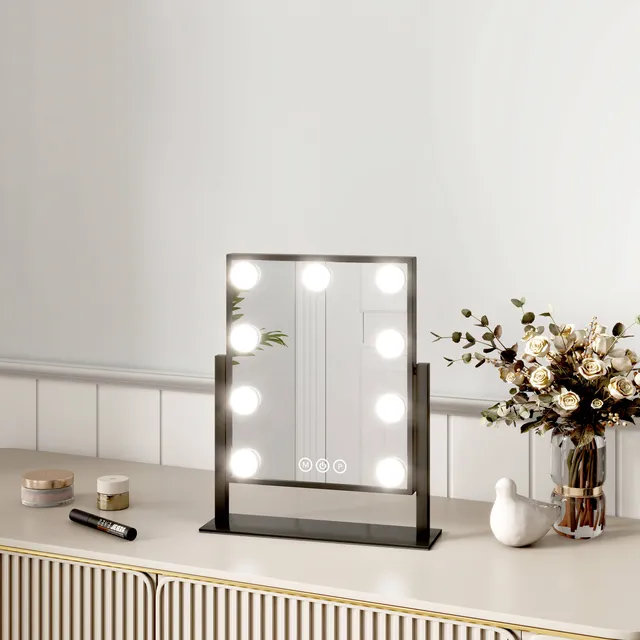 emke-cm12-miroir-maquillage-led-noir-30x41cm-7x-hollywood image 1