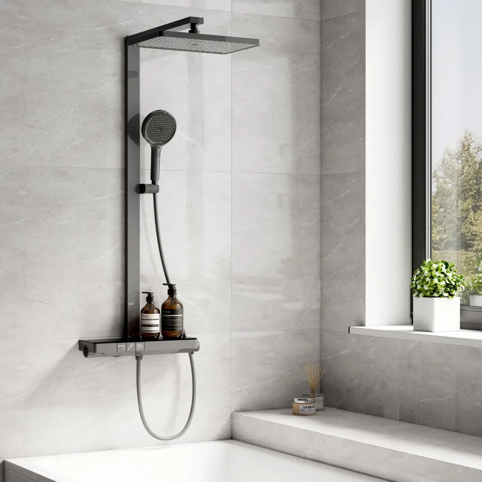 emke-f11-colonne-de-douche-thermostatique-anthracite-40-cm image 1