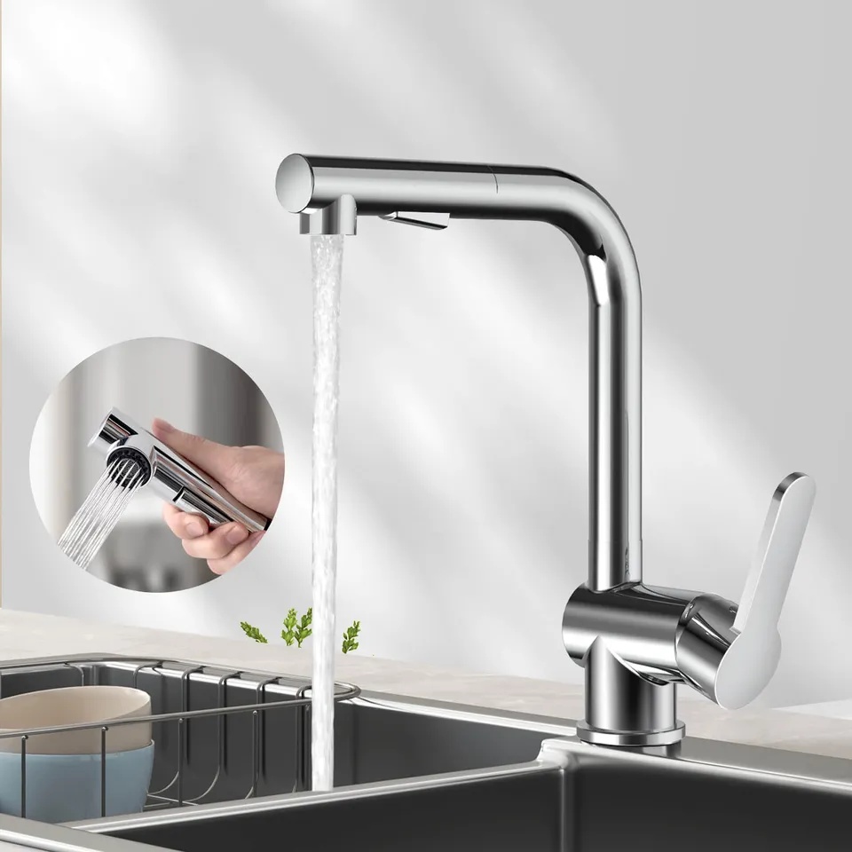 emke-f16-mitigeur-cuisine-chrom-bec-extensible-2-jets-inox image 1