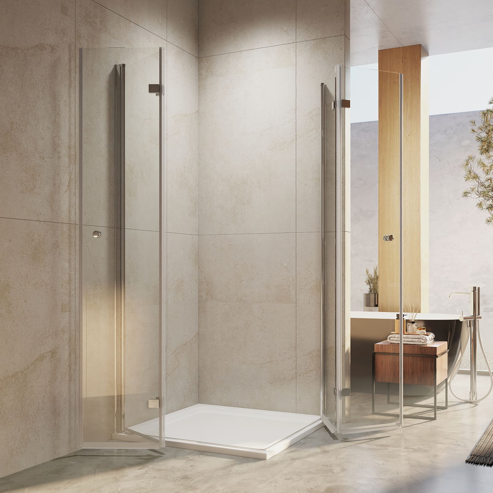emke-cabine-de-douche-double-porte-pliante-90x185-cm image 4