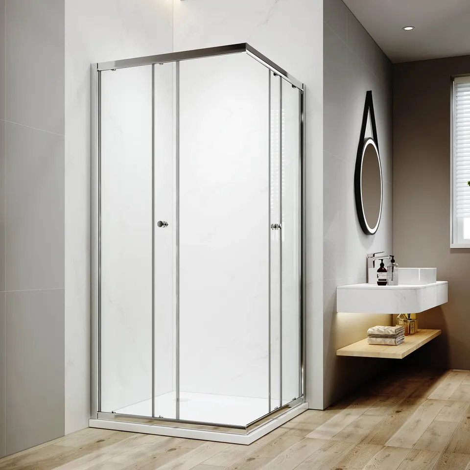 emke-cabine-de-douche-angle-90x90x195-cm-portes-coulissantes-verre image 1