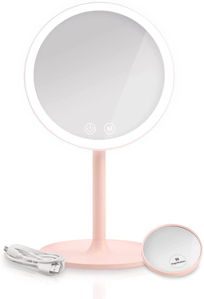 emke-miroir-grossissant-led-1x-3x-rose-rechargeable image 8
