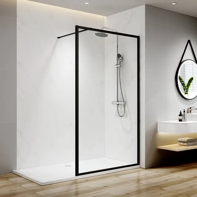 emke-douche-l-italienne-120x200-cm-cadre-noir-8-mm image 1