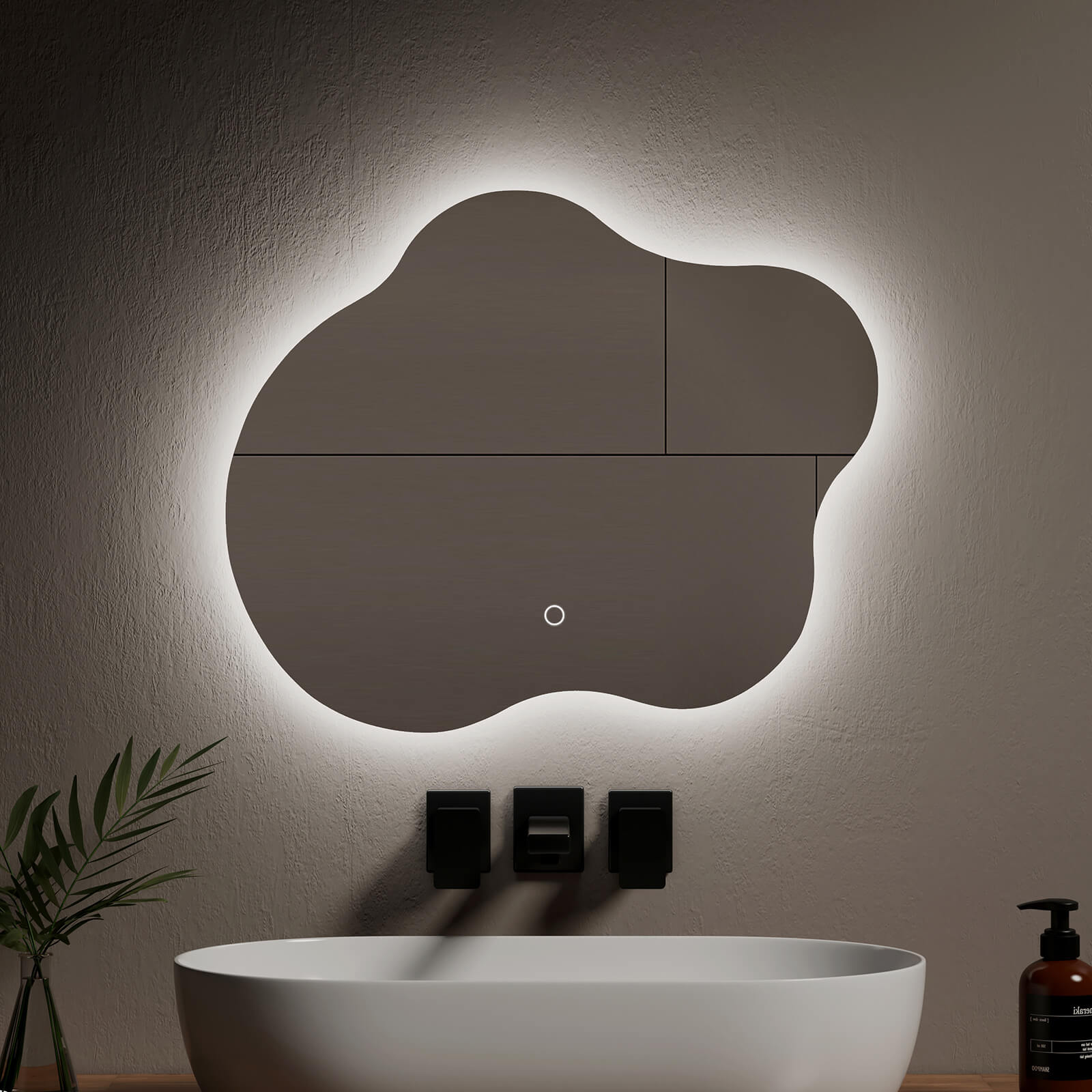 emke-lm31-miroir-lumineux-sans-cadre-50x45-trois-blancs image 2