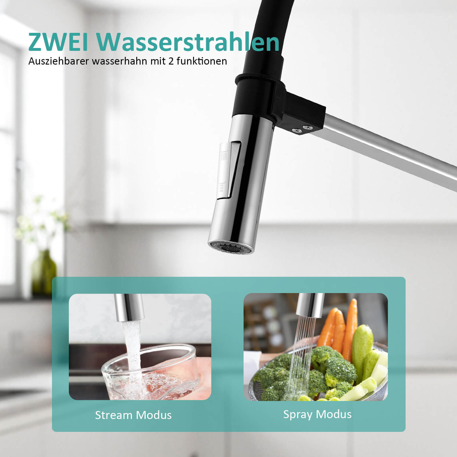 emke-f17-robinet-cuisine-chrom-2-jets-orientable-360 image 4