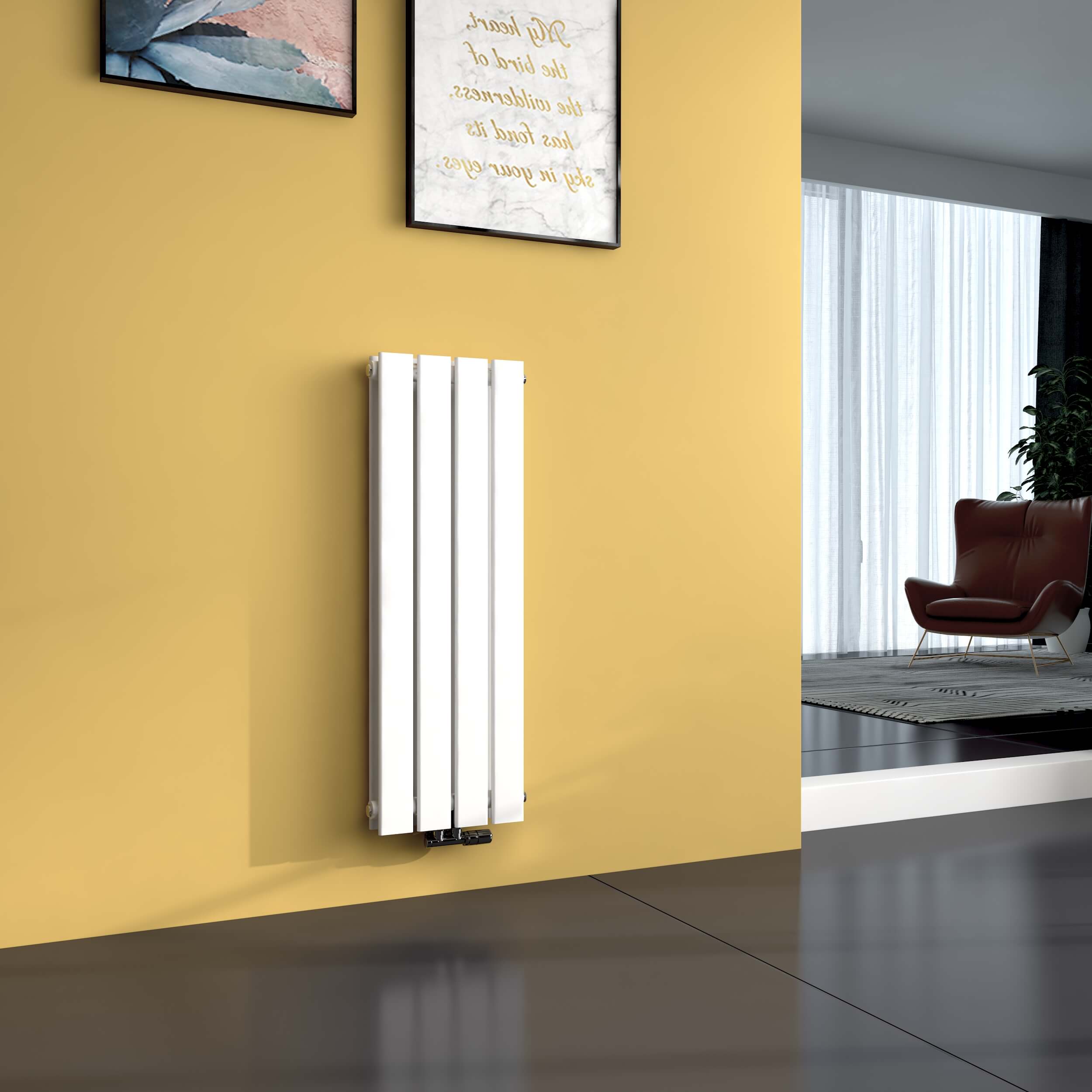 emke-radiateur-vertical-eau-chaude-blanc-180x30-monocouche image 7