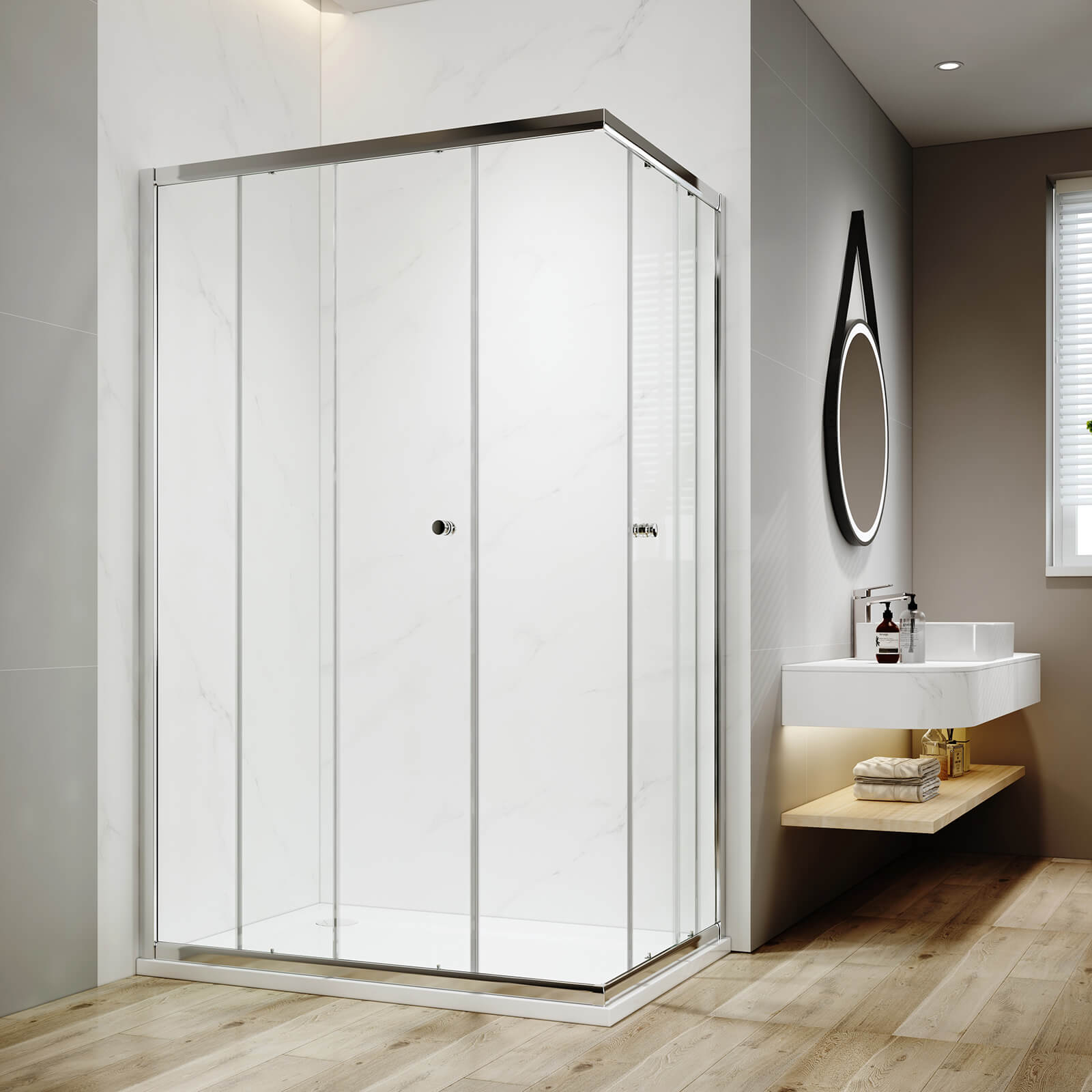 emke-cabine-de-douche-angle-90x90x195-cm-portes-coulissantes-verre image 7