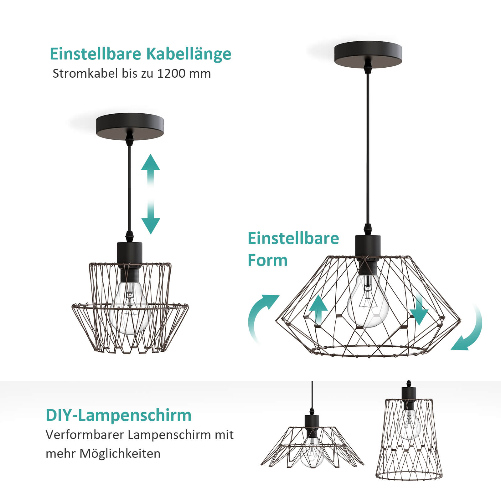 emke-l18b2bl-suspension-fer-anthracite-d-formable-e27 image 5