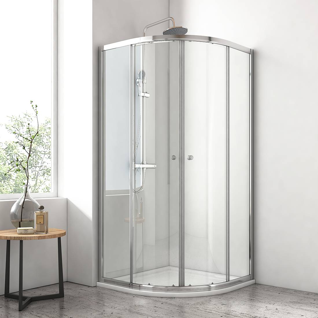 emke-cabine-de-douche-quart-de-cercle-80x80x185-cm image 1