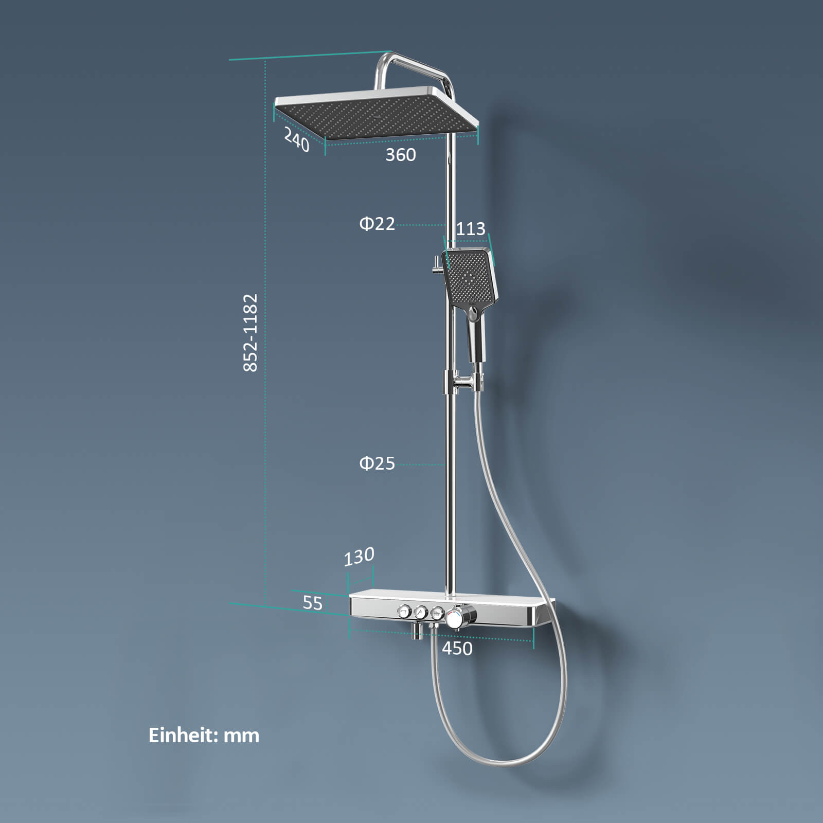 emke-f10-colonne-de-douche-thermostatique-chrom-3-jets image 5