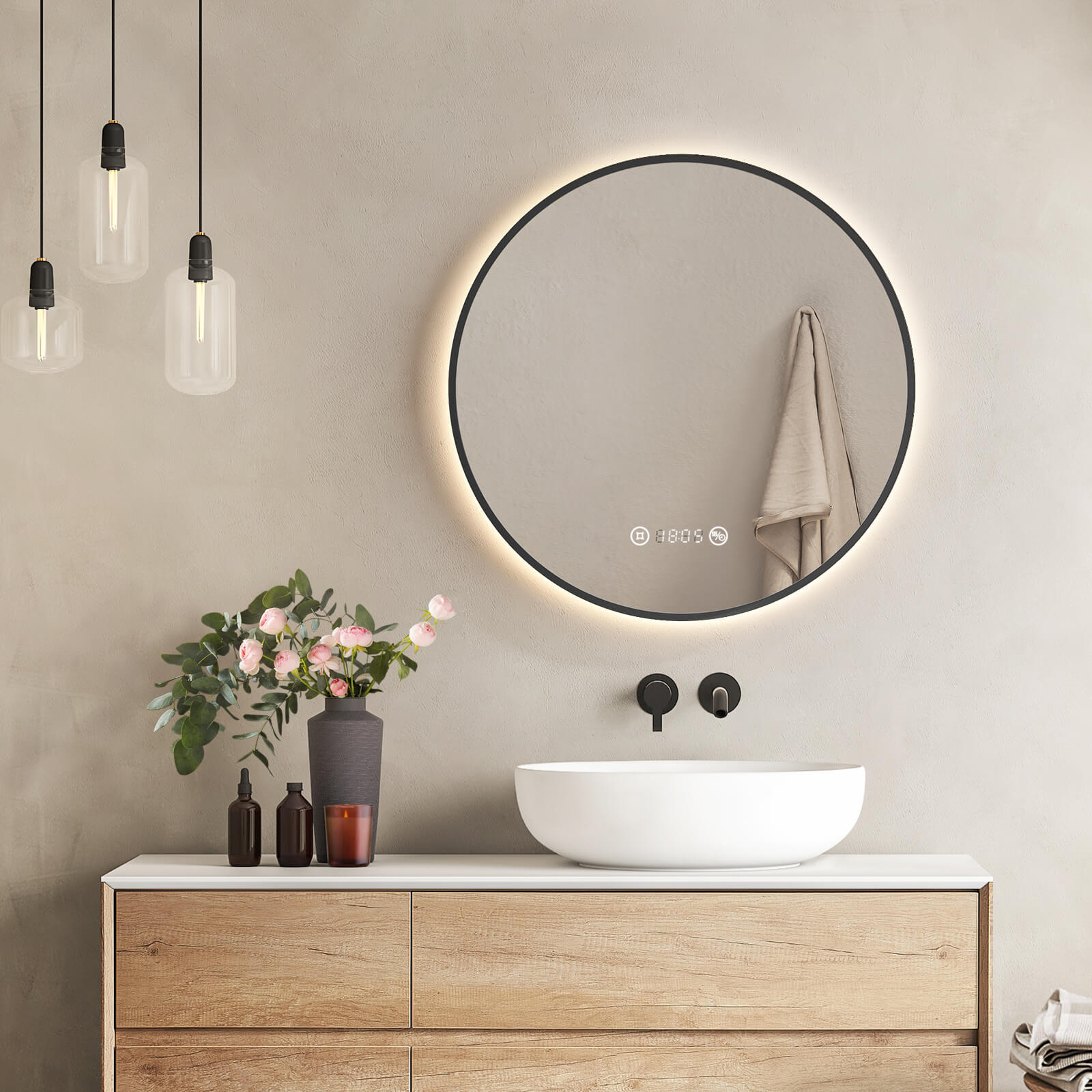 emke-olm09-miroir-led-rond-60-cm-noir-antibu-e image 3