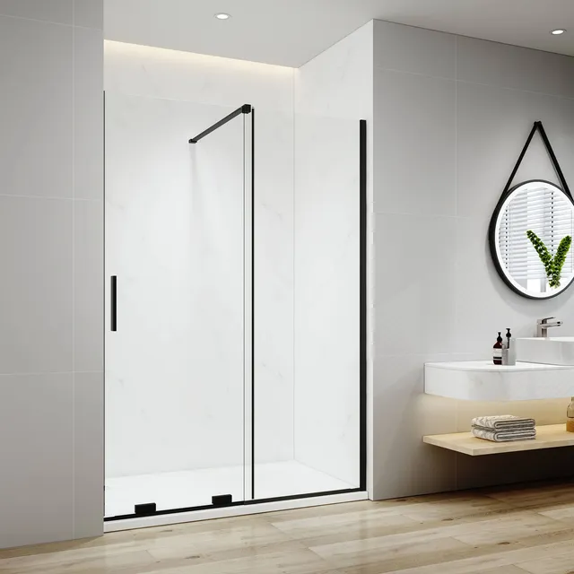 emke-cabine-de-douche-porte-coulissante-140x195-noir image 1