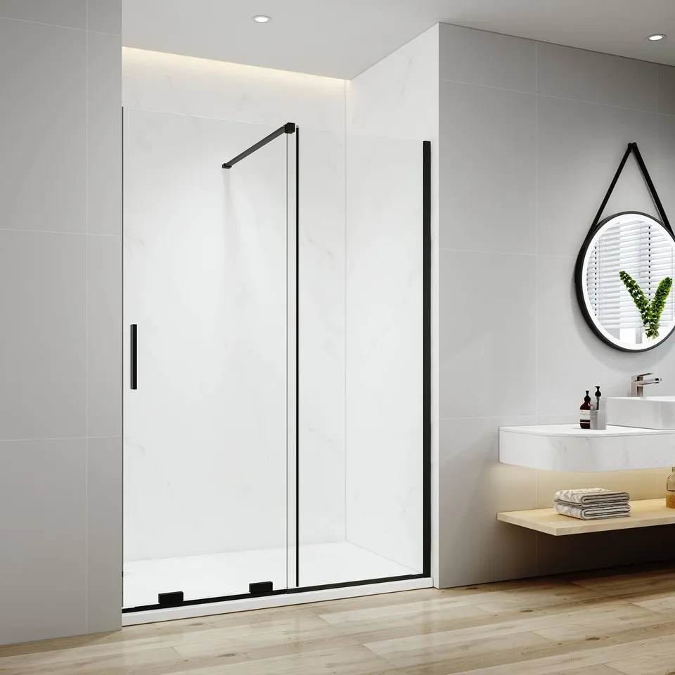 emke-cabine-de-douche-porte-coulissante-140x195-noir image 1