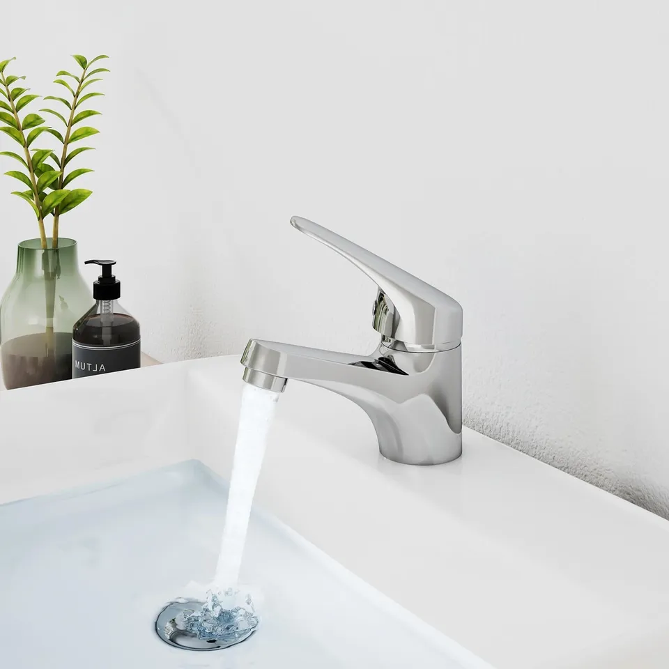 emke-f15-mitigeur-lavabo-chrom-avec-bonde-escamotable image 1