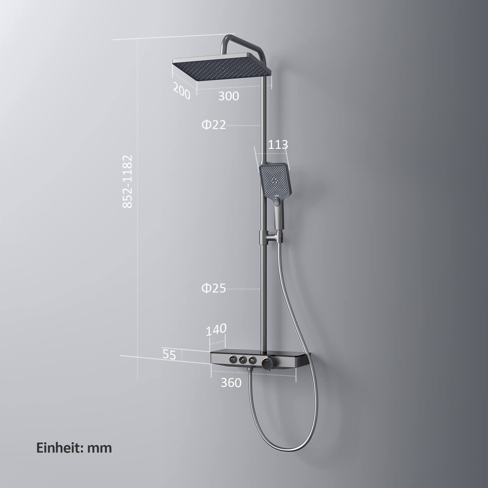 emke-f09-colonne-de-douche-thermostatique-chrome-3-jets image 4