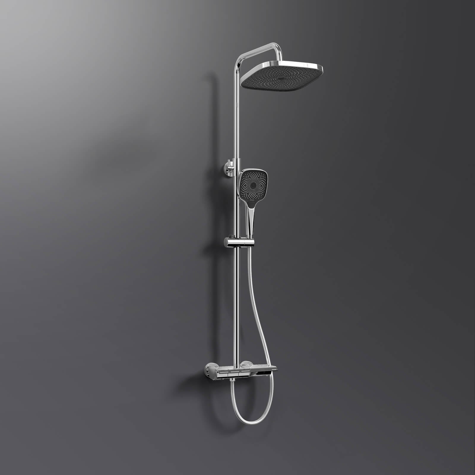 emke-f12-colonne-de-douche-thermostatique-chrome-effet-pluie image 1