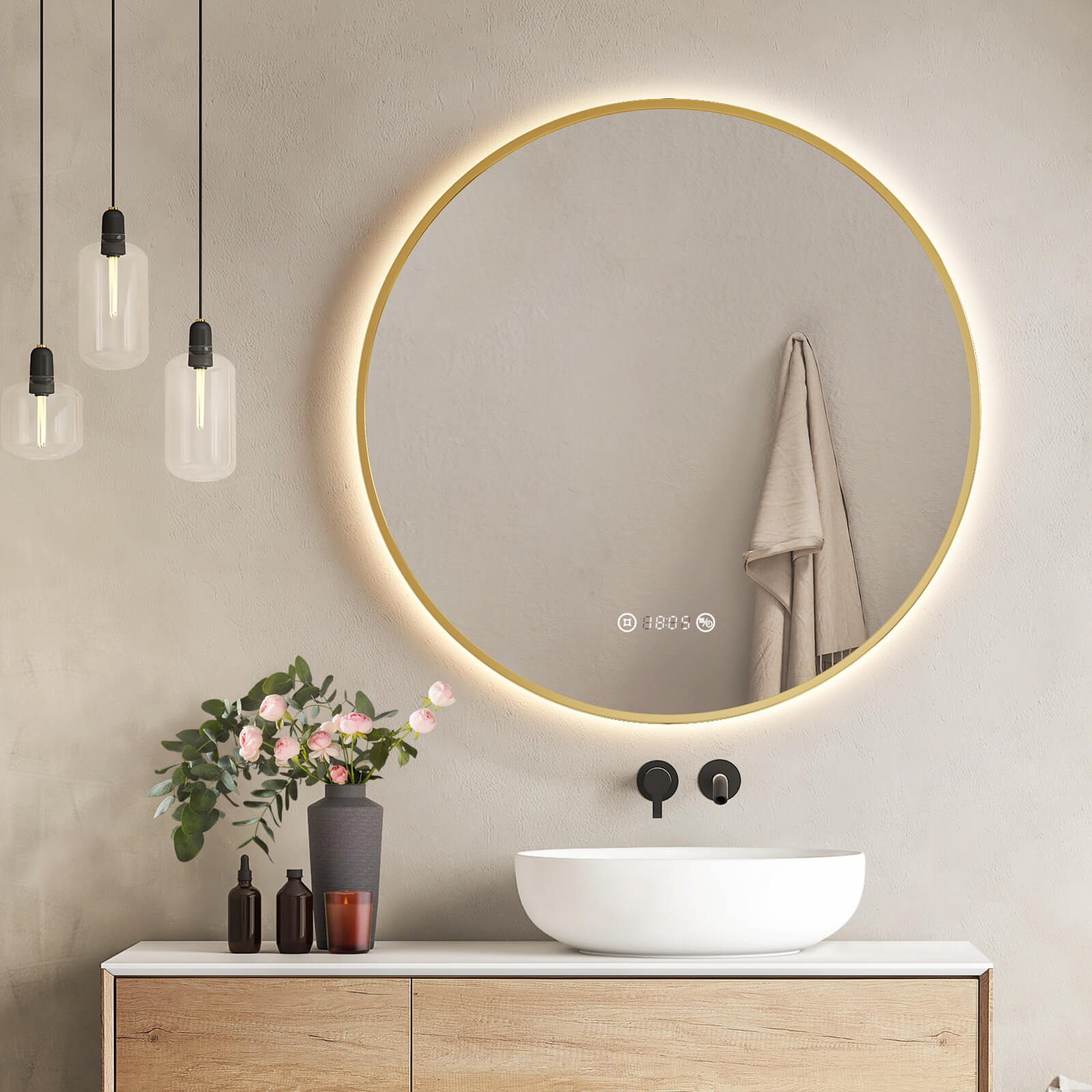 emke-olm09-miroir-led-rond-60-cm-noir-antibu-e image 4