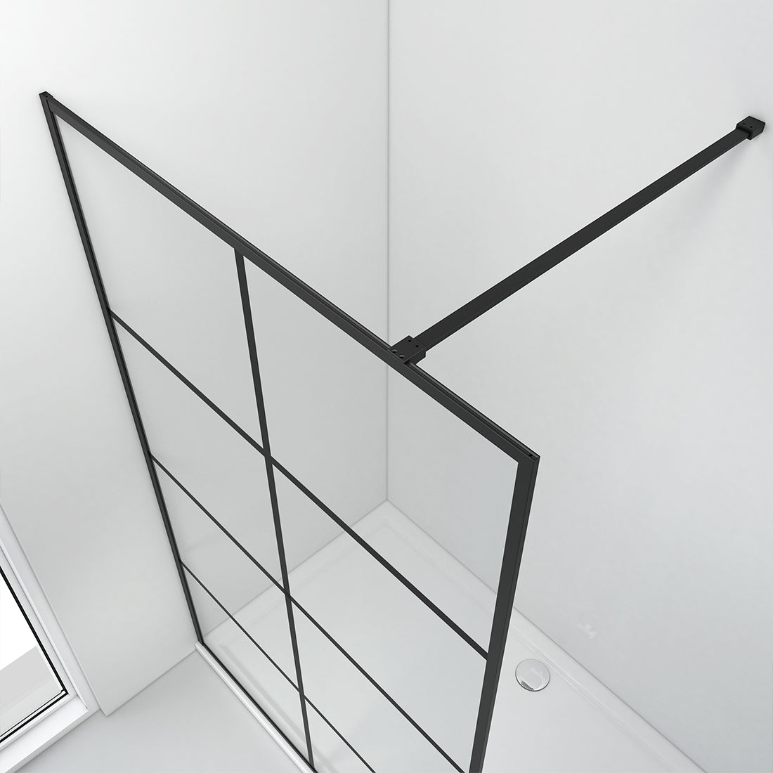 emke-paroi-de-douche-italienne-grille-noire-90x200-cm image 6