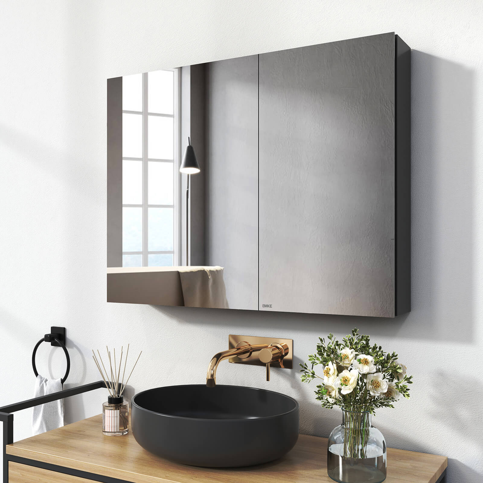 emke-mc7-armoire-miroir-salle-de-bain-75x65-cm-noir image 5