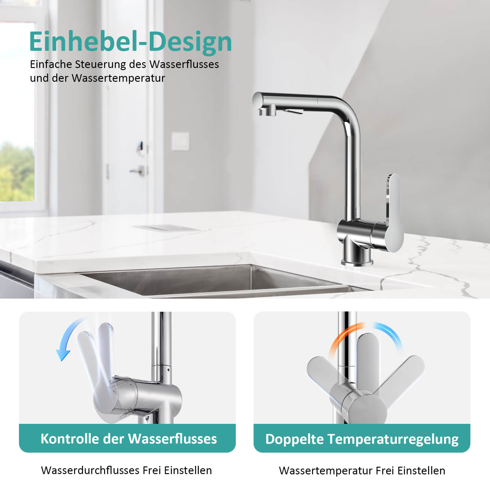 emke-f16-mitigeur-cuisine-chrom-bec-extensible-2-jets-inox image 3