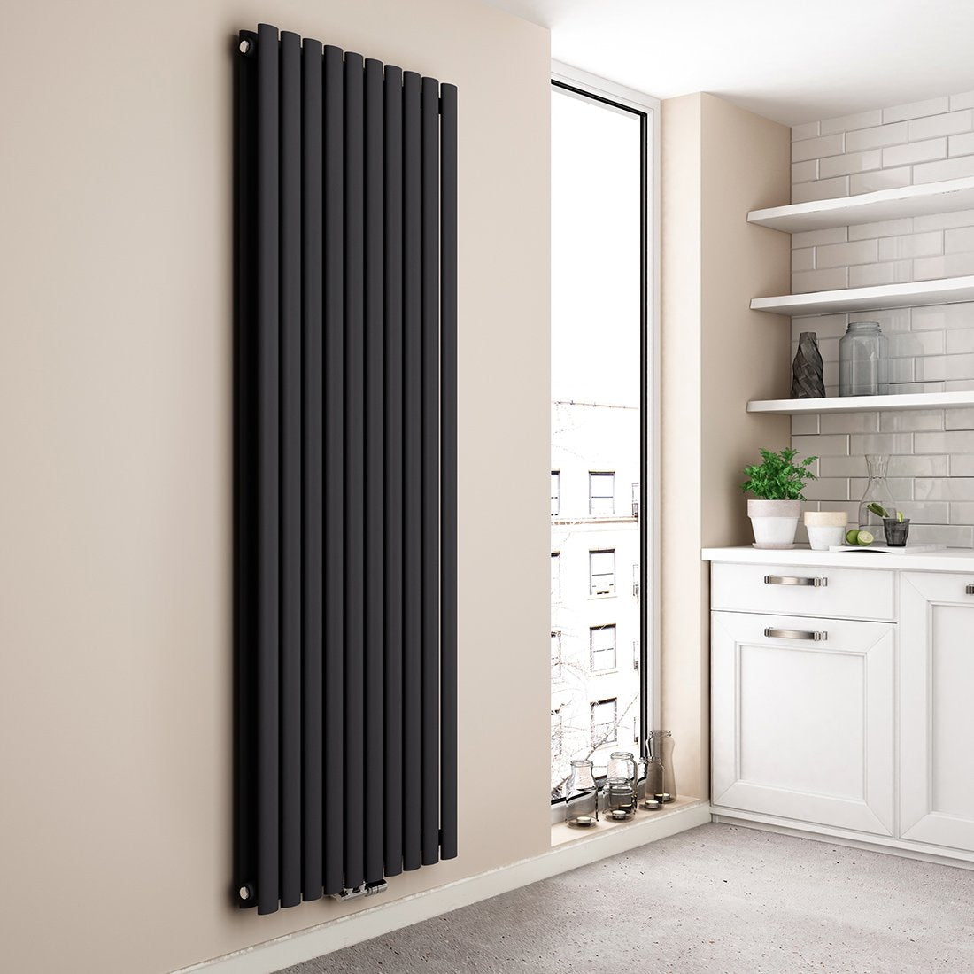 emke-radiateur-eau-chaude-vertical-blanc-180x60-double image 2