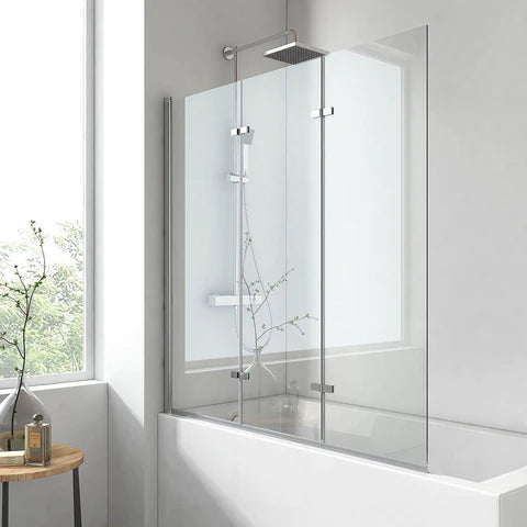 emke-pare-baignoire-120cm-noir-3-volets-verre-6mm image 2