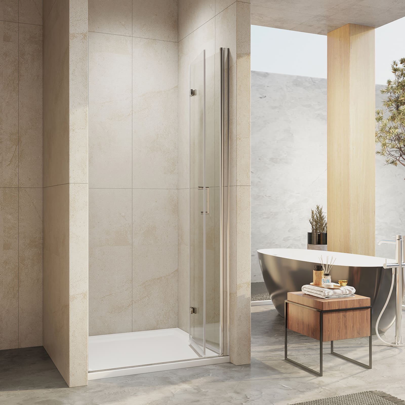 emke-porte-de-douche-niche-pliante-90x195-cm-verre-6mm image 8
