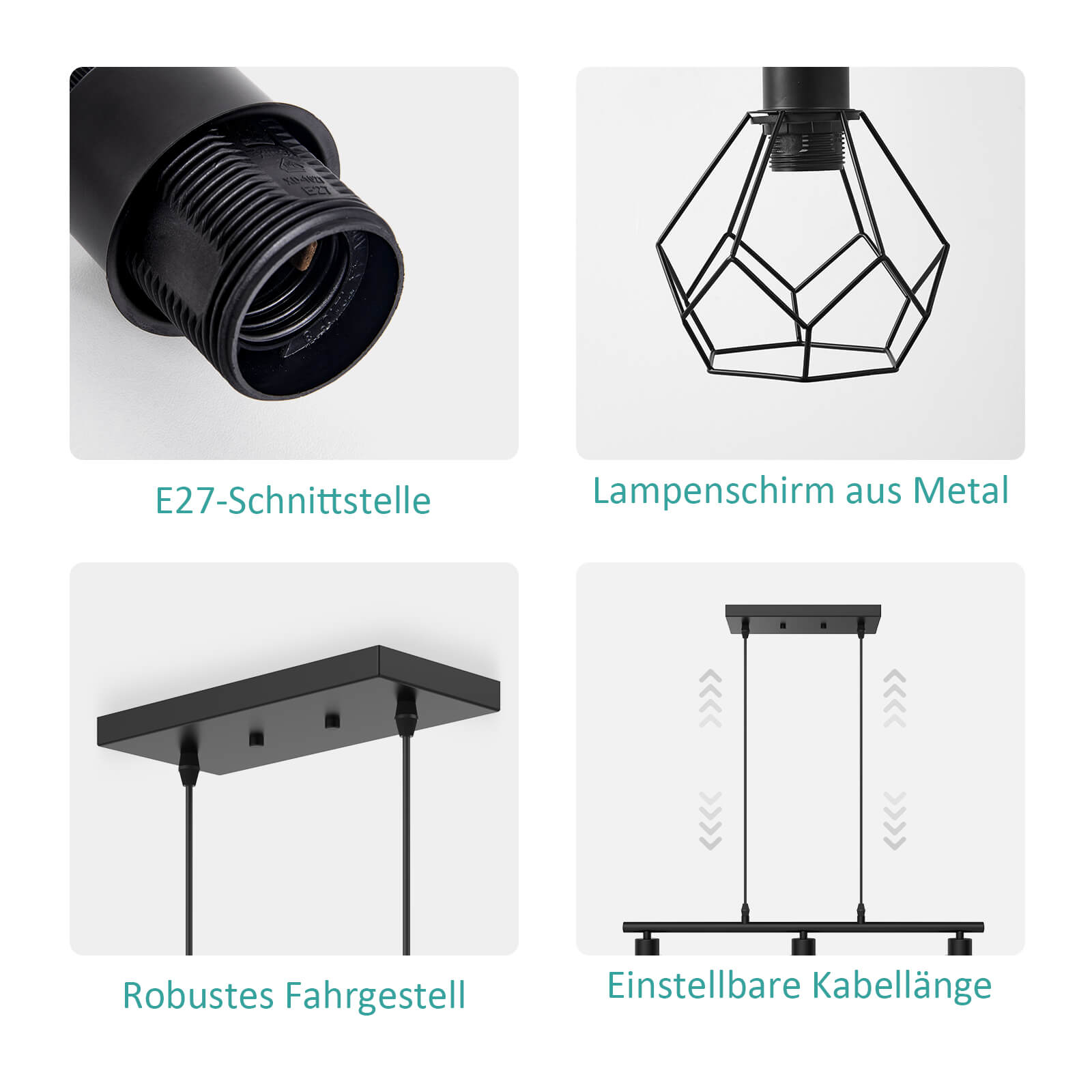 emke-l25b2bl-suspension-3-lampes-noire-e27-r-glable image 7