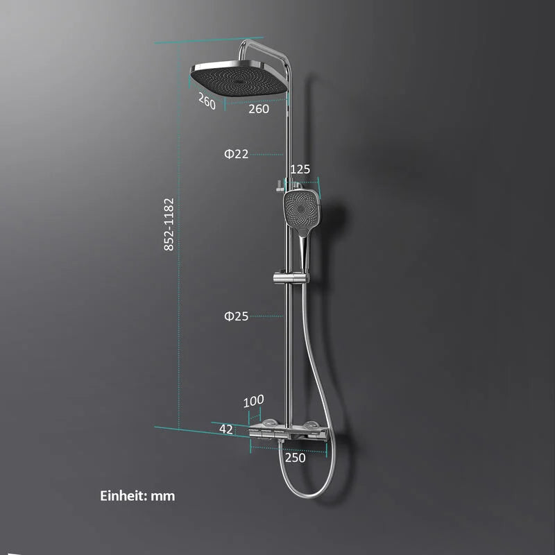 emke-f12-colonne-de-douche-thermostatique-chrome-effet-pluie image 6