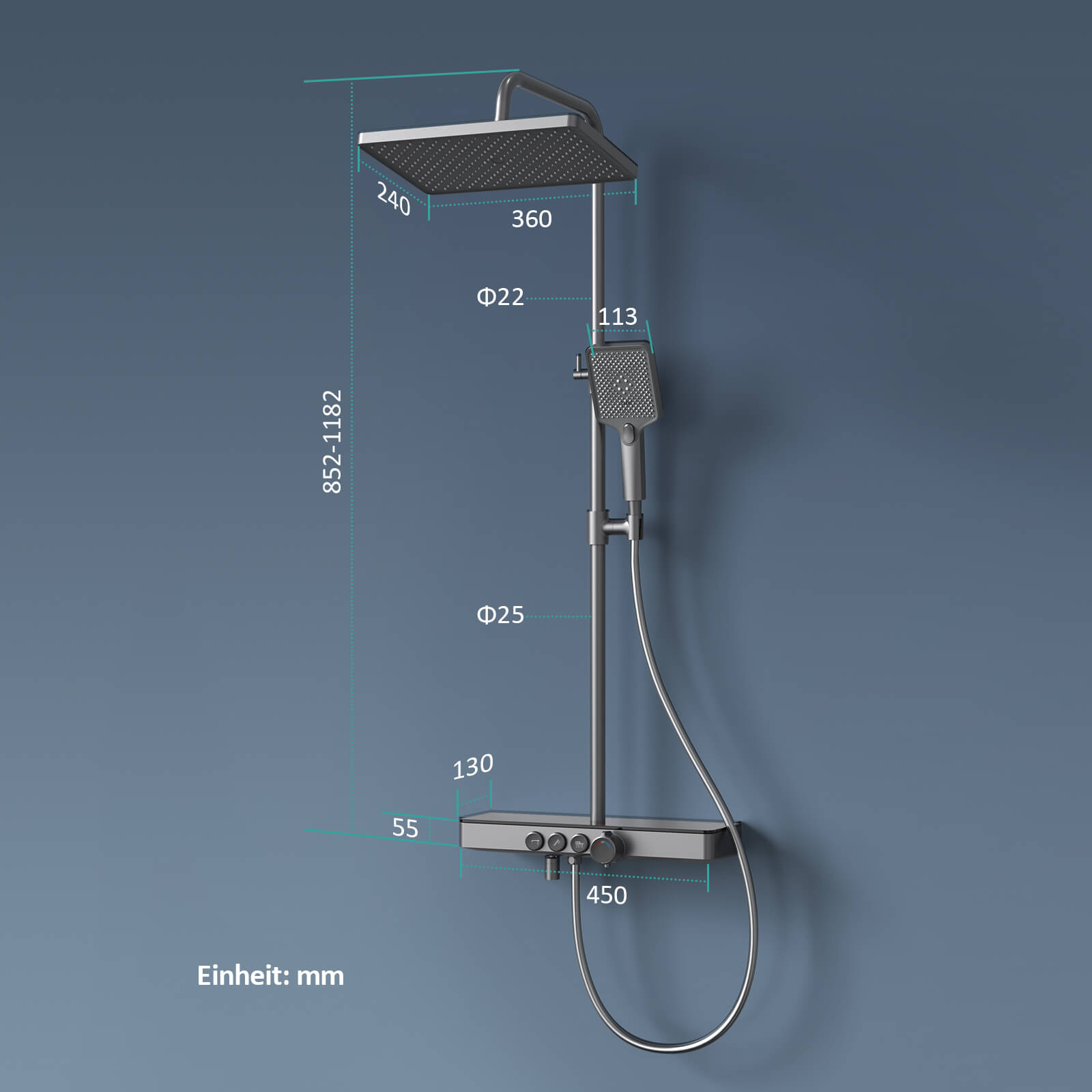 emke-f10-colonne-de-douche-thermostatique-chrom-3-jets image 4