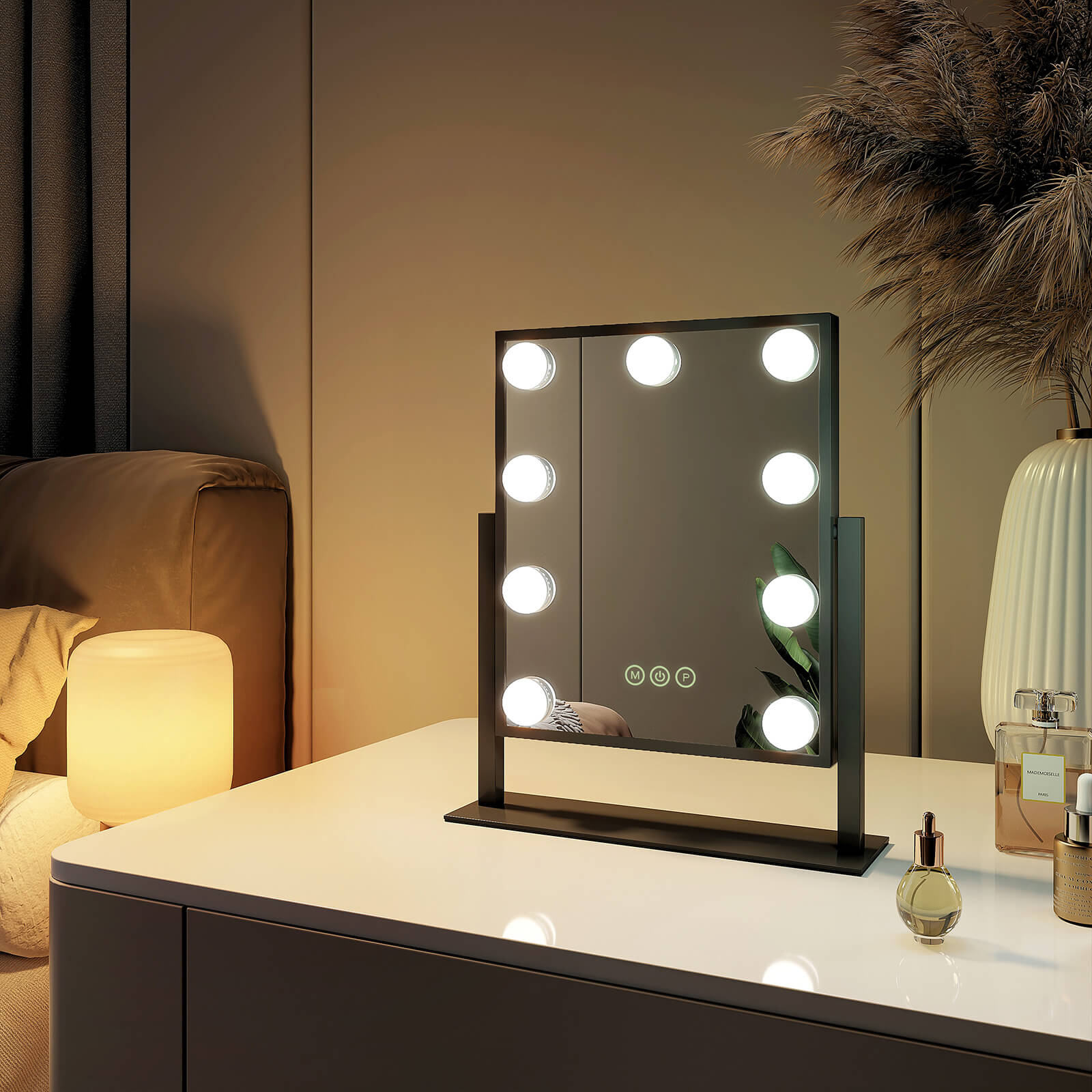 emke-cm12-miroir-maquillage-led-noir-30x41cm-7x-hollywood image 5
