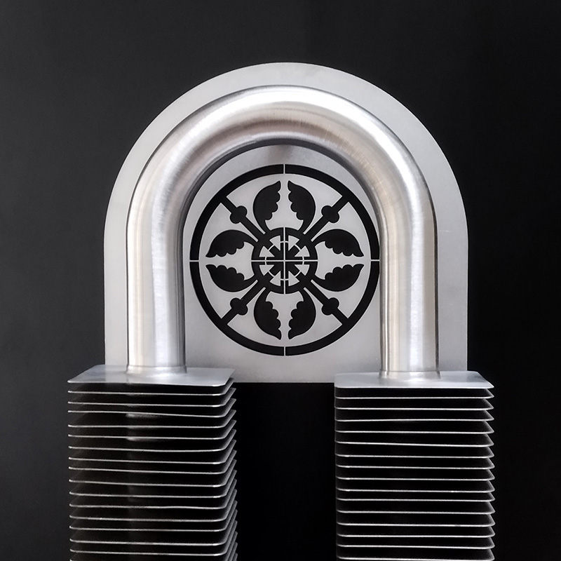varela-vd4634-radiateur-art-nouveau-double-tube-bronze image 1