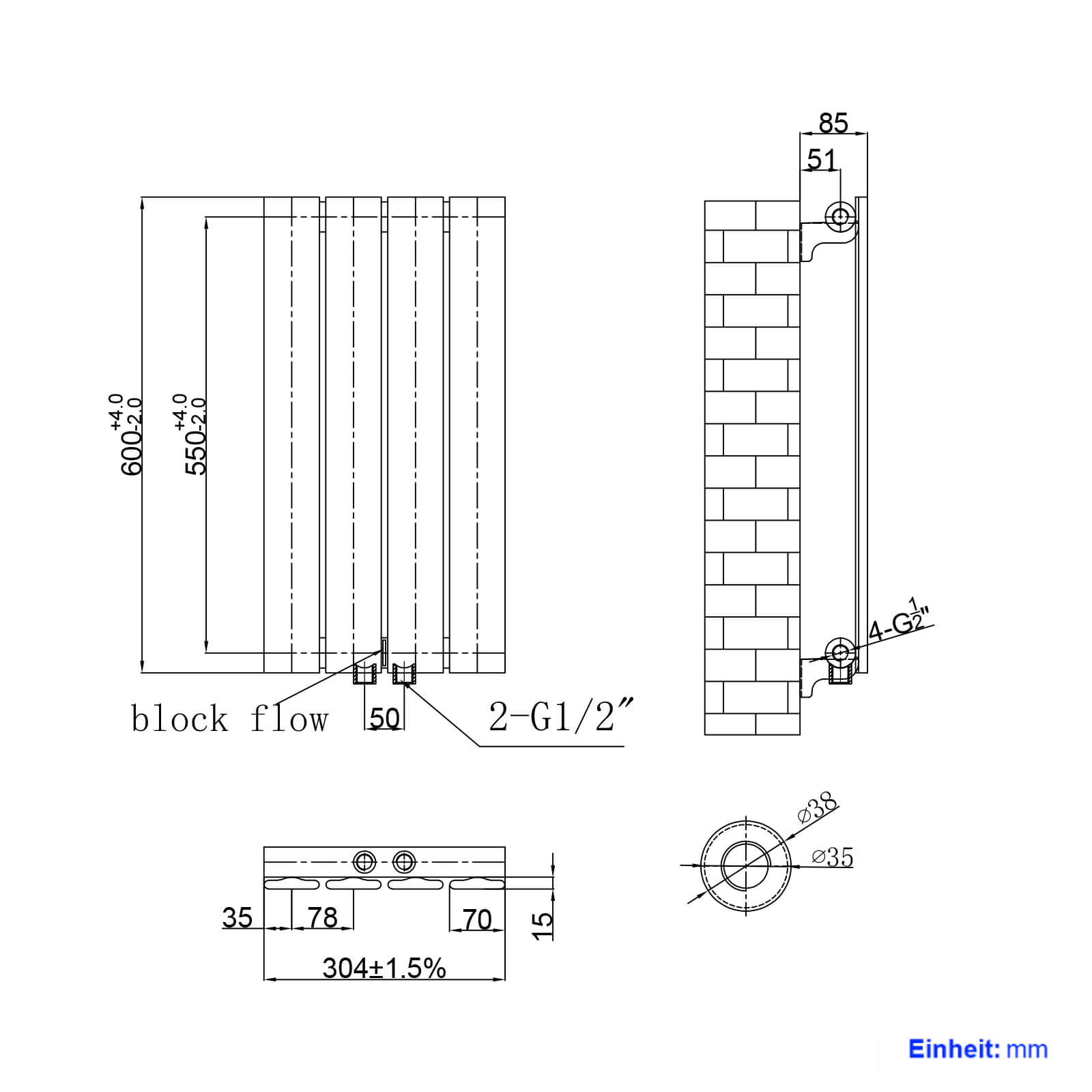 emke-radiateur-eau-chaude-horizontal-anthracite-60x30 image 6