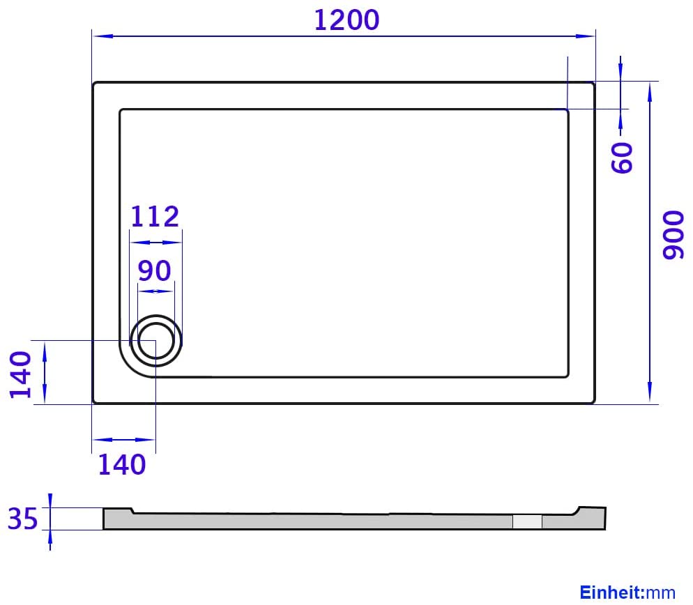 emke-receveur-de-douche-blanc-120x90x4-pierre-antid-rapant image 2