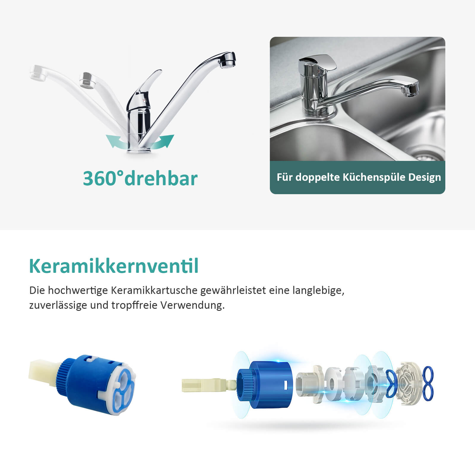 emke-f02-robinetterie-mitigeur-cuisine-chrom-360 image 3