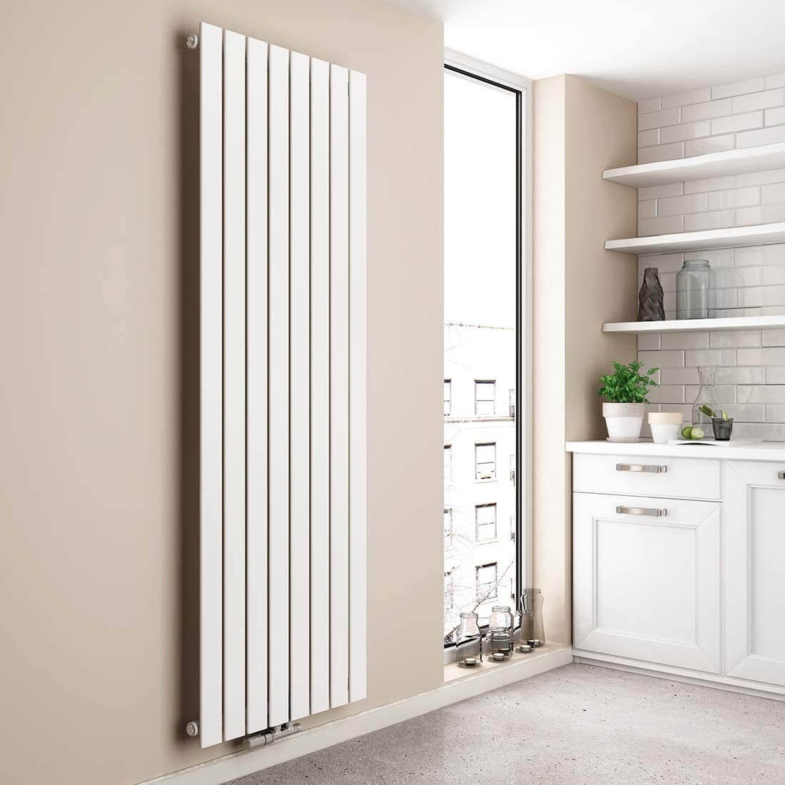 emke-radiateur-vertical-eau-chaude-monocouche-blanc-180x62-cm image 1