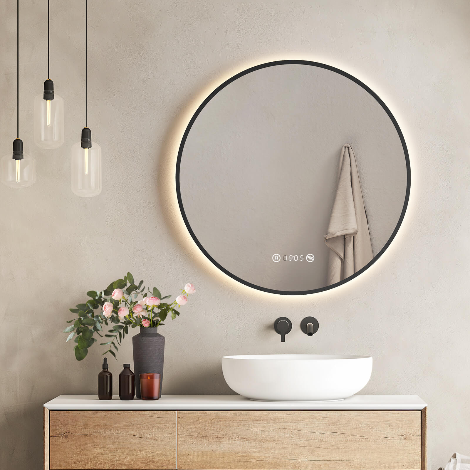 emke-olm09-miroir-led-rond-60-cm-noir-antibu-e image 2