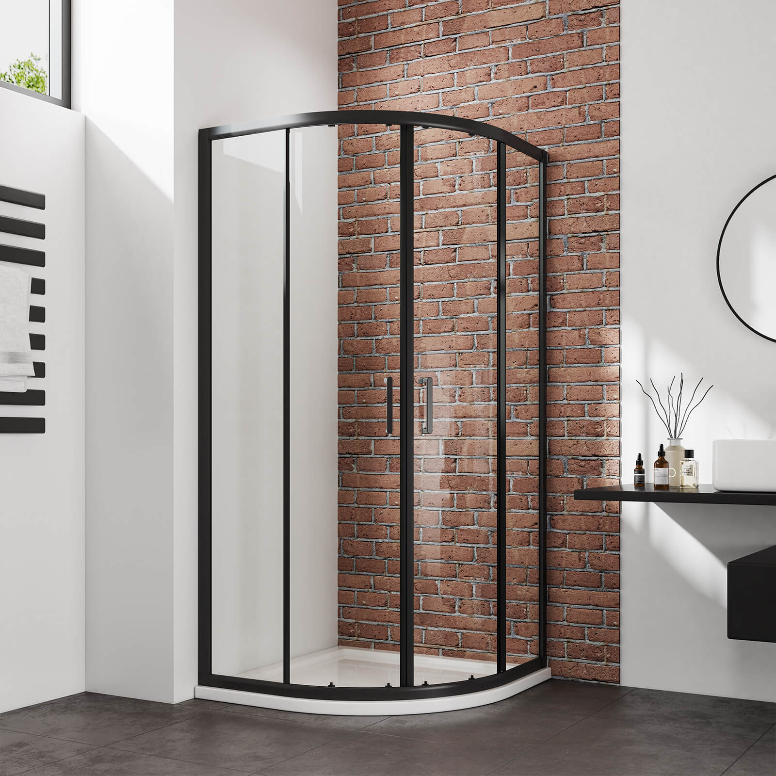 emke-cabine-de-douche-quart-de-cercle-blanche-90x90x185-cm image 2
