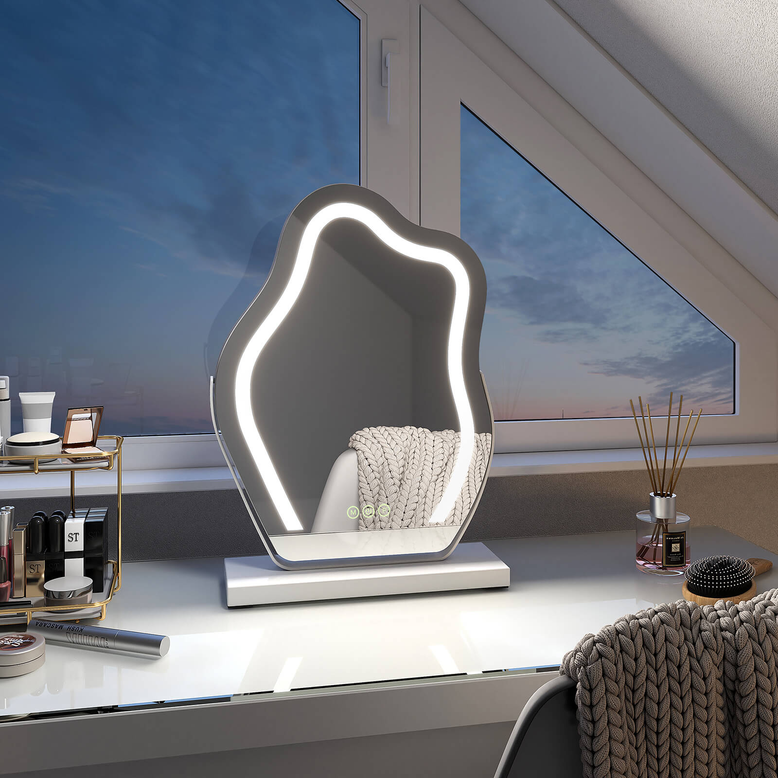 emke-cm14-miroir-maquillage-led-noir-30x40-cm image 3