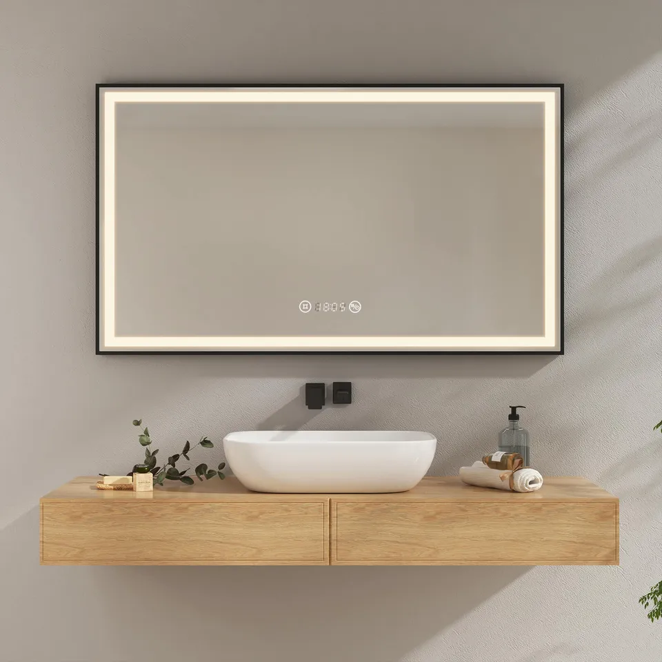 emke-lm23-miroir-lumineux-salle-de-bain-120x70-cadre-noir image 1