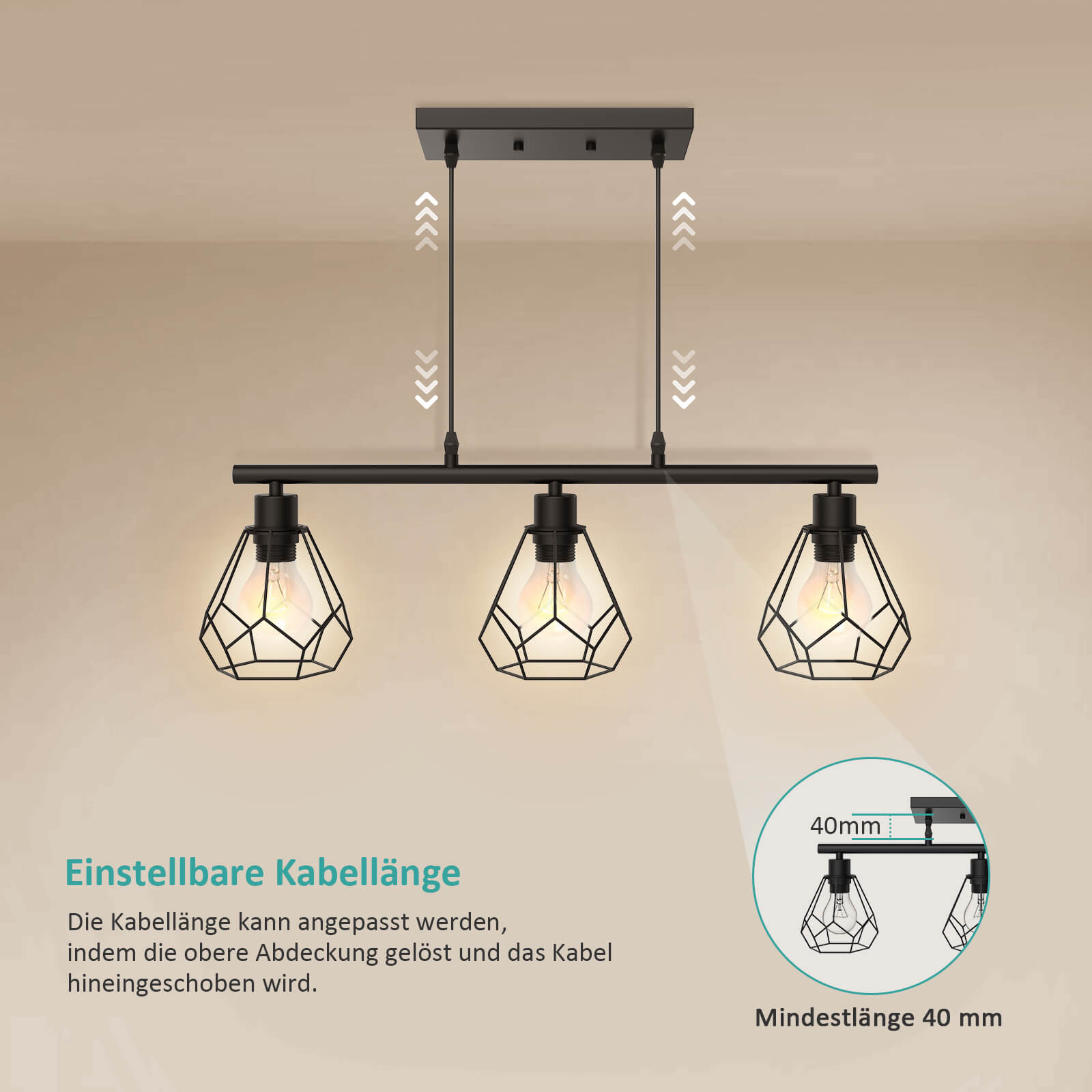 emke-l25b2bl-suspension-3-lampes-noire-e27-r-glable image 5